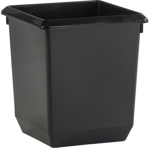 V-part - vierkant tapse papierbak 21 liter - polypropylene - zwart - prullenbak