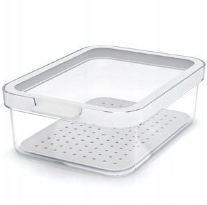Rotho cauma koelkastorganizer 18.4x13.6x6.2 cm 1.2l wit transparant