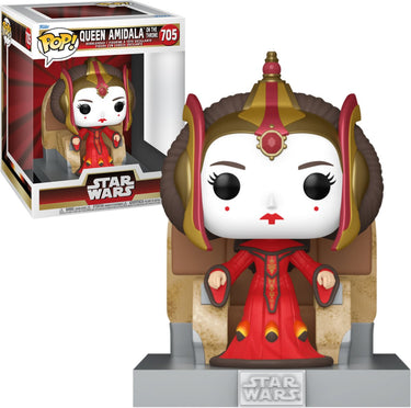Funko pop! star wars deluxe episode 1 - the phamtom menace 25th anniversary - queen amidala on throne #705