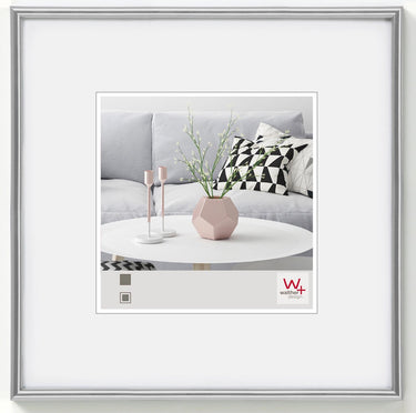 Walther galeria - kunststof lijst - fotoformaat 30x30 cm - zilver