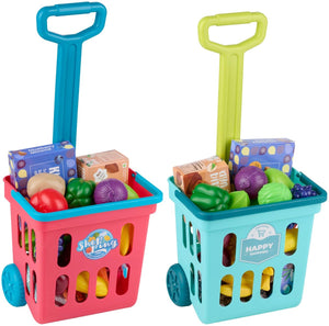 Eddy toys winkelwagentje met boodschappe
