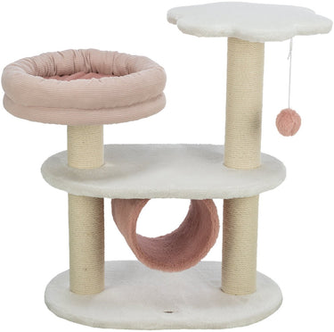 Trixie krabpaal isabella - luxe krabmeubel met ligplateau en speelballetje - 58x38x70 cm