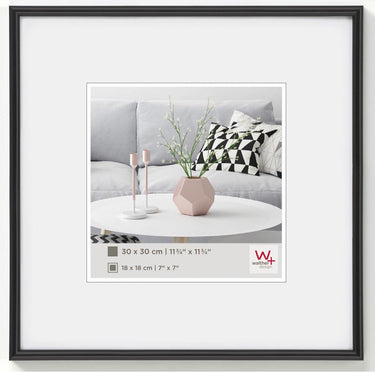 Walther galeria - kunststof lijst - fotoformaat 30x30 cm - zwart