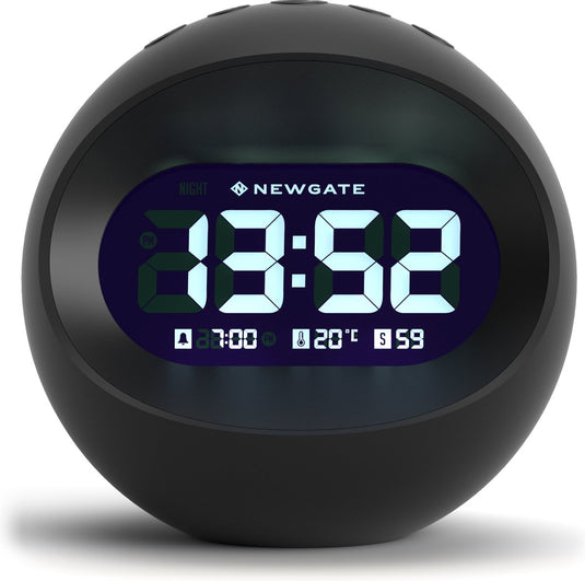 Bennies fifties newgate centre of the earth lcd alarm klok - zwart