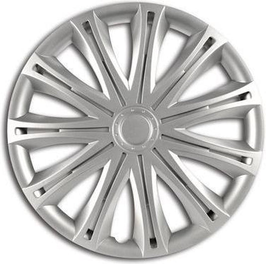 Car plus wieldoppen alabama 16 inch abs zilver set van 4