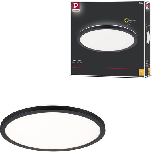 Paulmann led-paneel atria shine backlight rond 293 mm 16w 1600lm 3000k zwart
