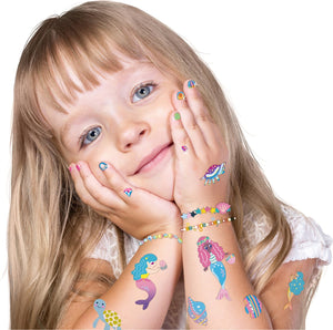 Avenir nagelstickers en tattoos - zeemeermin - 260+ stuks - makkelijk verwijderbaar - 3 jaar