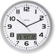 Hama wandklok- moorea- datum en temperatuurweergave- zilver