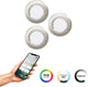 Eglo connect.z fueva 6-z smart inbouwspot - led - ø 8.8 cm - chroom - instelbaar rgb wit licht - dimbaar - zigbee