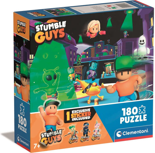 Clementoni - kinderpuzzel - 180 stukjes - stumble guys - puzzel vanaf 7 jaar