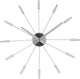 Nextime plug inn – stille wandklok – 58 cm – metaal – zilver
