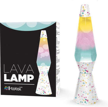 I-total lavalamp - lava lamp - sfeerlamp - 40x9.2 cm - glas aluminium - 30w - bubbles - xl1780