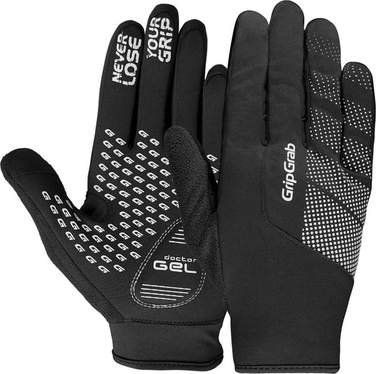 Gripgrab - ride windproof lente herfst fietshandschoenen lange vinger thermo winddicht - zwart - unisex - maat xl
