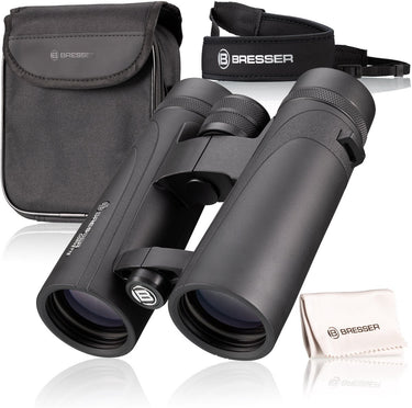 Bresser corvette 8x42 verrekijker – waterdicht, bak-4 prisma's, fmc coating – ideaal voor vogels kijken, wandelen riezen