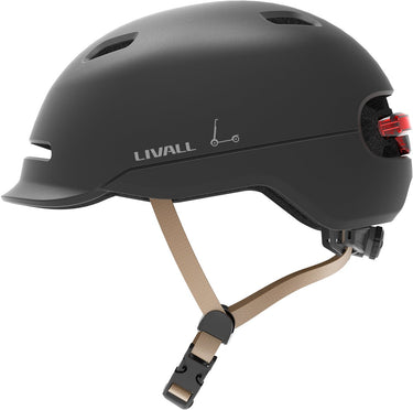 Livall c20 neo black l size type-c slimme fietshelm met ledverlichting en vizier, cpsc-gecertificeerd, fietshelm met valdetectie voor volwassenen (heren en dames), geschikt voor stadsverkeer, e-bikes, scooters en skateboards.