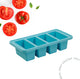 The original foodcube – babyvoedingbewaarbakje – meal prep bakje – diepvriesbakje – vershoudbakje – 100% siliconen vriezer tray met deksel – bpa vrij – geschikt voor vriezer, magnetron, oven vaatwasser – 4x250ml - blauw