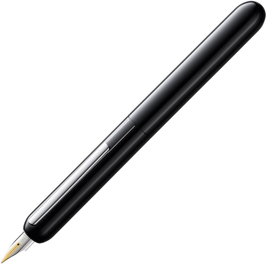 Lamy dialog 3 vulpen 074 - fascinerende vulpen in glanzend zwarte lak met draaimechanisme en volledig intrekbare, gedeeltelijk platina vergulde 14-karaats gouden penpunt - penpunt maat m