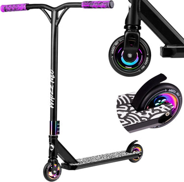 Lionelo whizz step - 110mm pu wielen - t-bar stuur - 100 kg draagvermogen - abec-9 lagers - voor jongens en meisjes