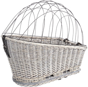 Trixie - fietsmand - bagagedrager - met rooster - grijs - 55x35x49 cm