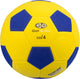 Get go curve bal - kickerball - geel blauw voetbal - curvebal - maat 4 - diameter ca. 21 cm