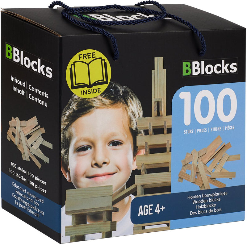 ギャラリービューアに画像をロードする, Bblocks bouwplankjes blank, 100 stuks
