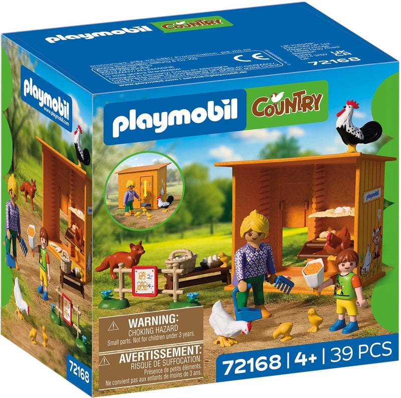 Afbeelding laden in galerijviewer, Playmobil country kippenhok boerderij speelset met dieren 72168.
