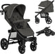 Lionelo buggy annet plus – lichtgewicht inklapbaar – grote massieve wielen met vering – inclusief voetenzak, klamboe bekerhouder – verstelbare rugleuning voetsteun – wandelwagen vanaf de geboorte tot 22 kg – kinderwagen