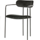 Woood ivy eetkamerstoel - fluweel - zwart - 74x52x50