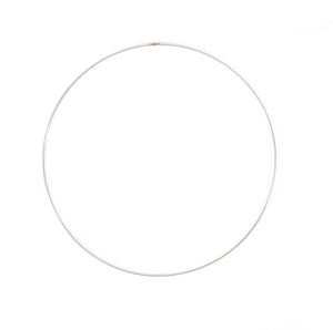 Creativ company metalen draad ring 30 cm knutselmateriaal wit.