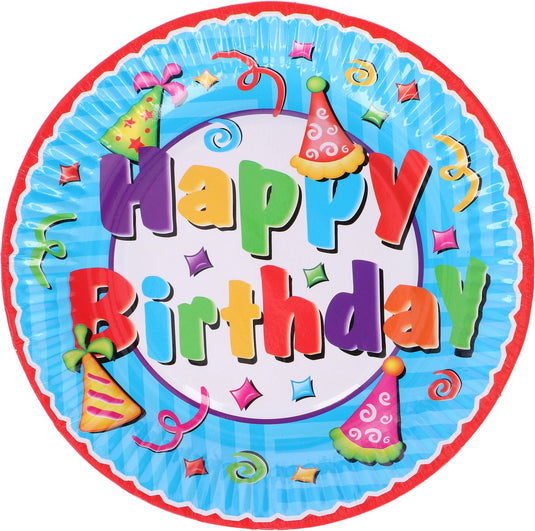 Eddy toys verjaardag bord happy birthday 18cm - 1 stuks