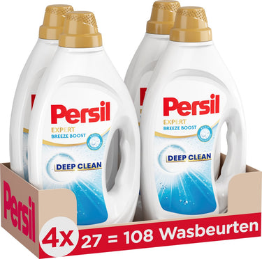 Persil gel breeze boost - vloeibaar wasmiddel - voor alle kleuren was - hygiënische frisheid - 4 x 27 wasbeurten
