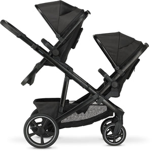Deryan evy v2 duo kinderwagen - uitbreidbaar - extra zitje - zwart