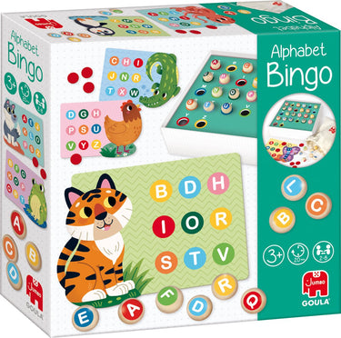 Goula jumbo - - alfabet bingo - spel kinderen 3 jaar - bordspel - leer kleuren en letters