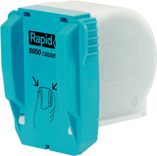 Rapid r5050 nietcassette - voor gebruik met 5050e - inclusief 5.000 nietjes - blauw