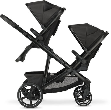 Deryan evy v2 duo kinderwagen - uitbreidbaar - extra zitje - zwart