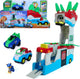 Paw patrol - de dino film - dino mobile-hoofdkwartier, 2-in-1 transformerende hoofdkwartierspeelset van 55,8 cm met licht en geluid, inclusief chase-actiefiguur en 2 voertuigen om mee in actie te komen
