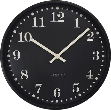Nextime dickens – wandklok – 30 cm – plastic – zwart – stil