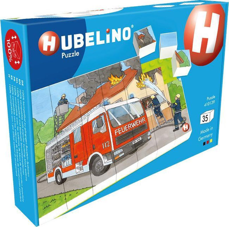 Afbeelding laden in galerijviewer, Hubelino blokpuzzel brandweer - 35st.
