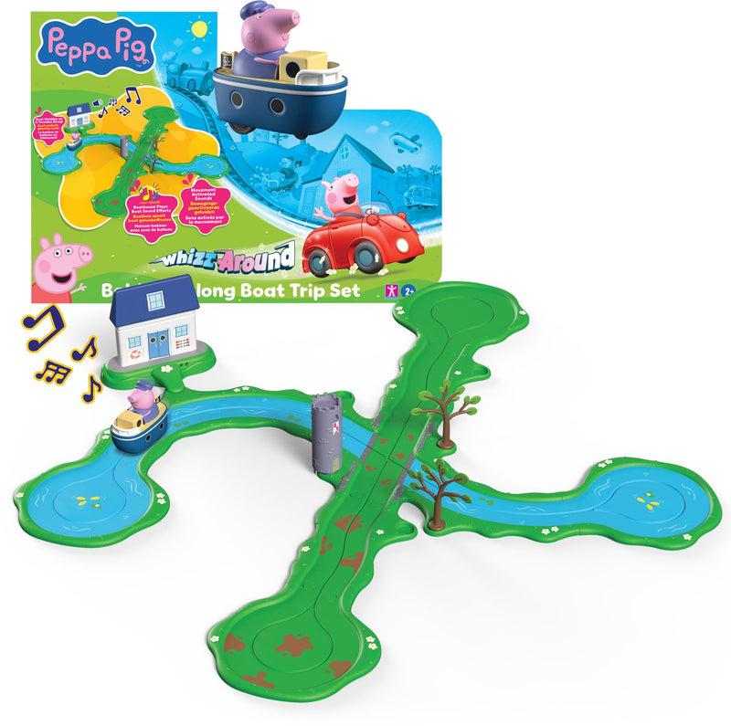 Chargez l'image dans la visionneuse de la galerie, Gear2play peppa pig whizz around - dobberende boottocht speelset - modulaire rijbaan voor whizz around voertuigen
