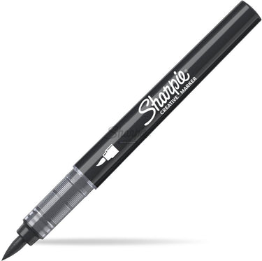 Sharpie creative marker acrylverfmarkers | brushtip | verfmarkers op waterbasis | inkt loopt niet door en geschikt voor de meeste oppervlakken | zwart | 6 stuks