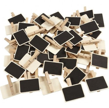 Creativ company http: www.cchobby.nl schoolbord-met-wasknijpers-afm-6-8x4-7-cm-100-stuk-1-doos