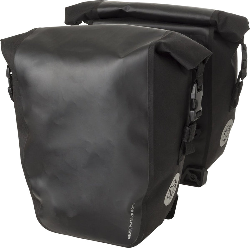 Afbeelding laden in galerijviewer, Agu clean dubbele fietstas shelter click'ngo medium mik black
