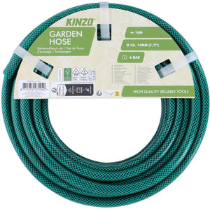 Kinzo tuinslang 10 meter – 1 2 inch tuinslang ø14 mm – max. 6 bar – groen