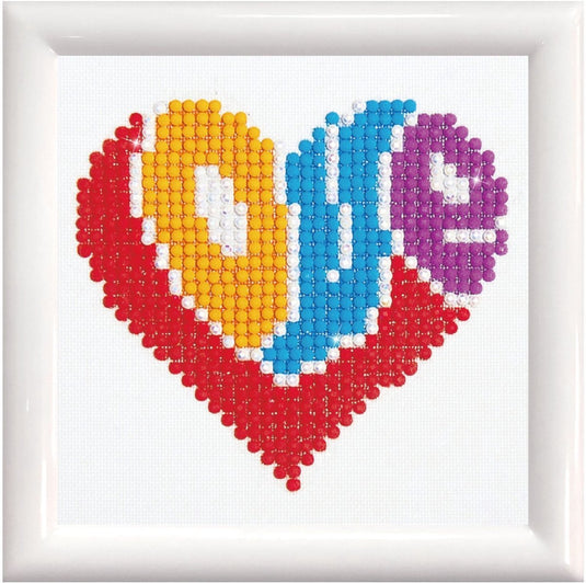 Diamond dotz® diamond dotz love - diamond painting - 649 dotz - 10x10 cm