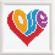 Diamond dotz® diamond dotz love - diamond painting - 649 dotz - 10x10 cm