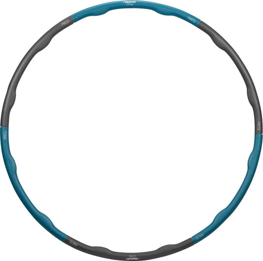 Avento fitness hoelahoop - 1.5 kg - blauw grijs - diameter 100 cm