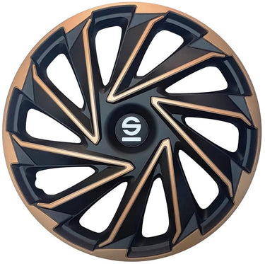 Sparco wieldoppen varese 15 inch goud zwart - 4 stuks