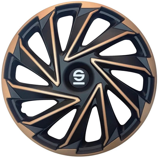 Sparco wieldoppen varese 15 inch goud zwart - 4 stuks