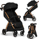 Lionelo ingrid buggy - kinderwagen tot 22 kg - auto-folding systeem - 360° eva wielen - xxl luifel met upf50+ - verstelbare rugleuning en voetsteun - panoramisch ventilatiepaneel - bekerhouder en mand