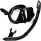 Atlantis java combo - snorkelset - duikbril - snorkel - volwassenen - zwart zilver